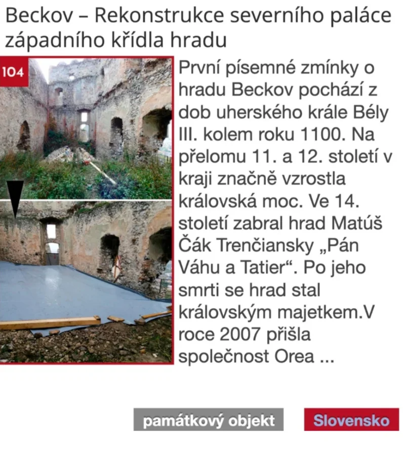 kulturna premena Beckov