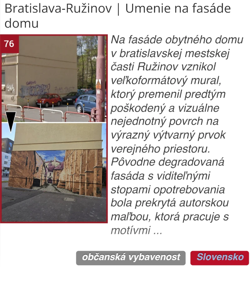 kulturna premena Bratislava-Ružinov