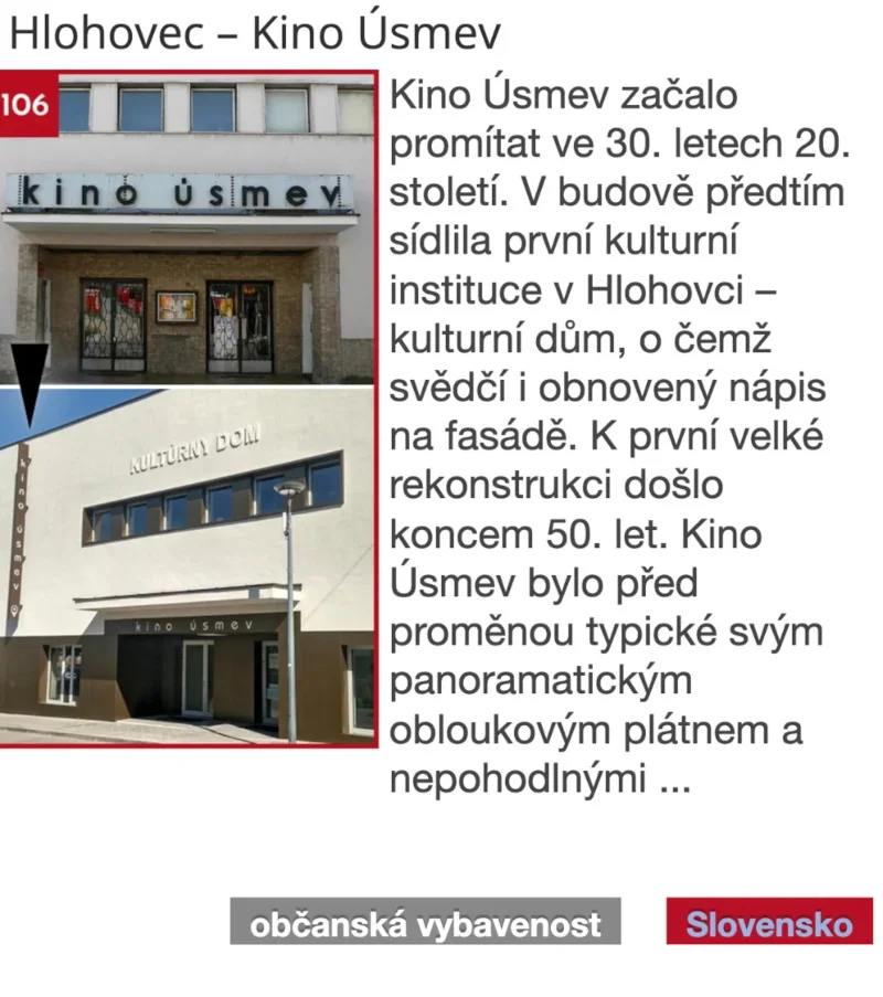 kulturna premena Hlohovec