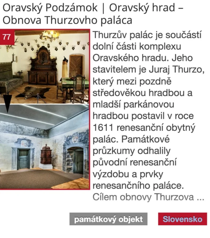 kulturna premena Oravsky Podzámok